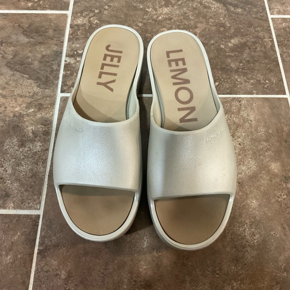 Lemon Jelly Wedge Platform Sandals Size 39 - Picture 1 of 5